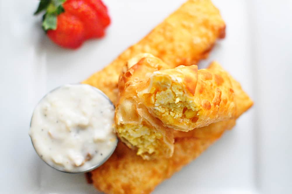 Breakfast Egg Rolls with Sausage Gravy Easy Brunch Recipe