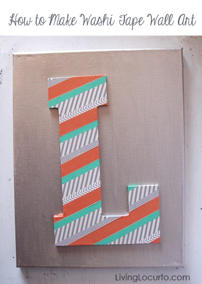 Washi Tape Wall Art DIY Craft 