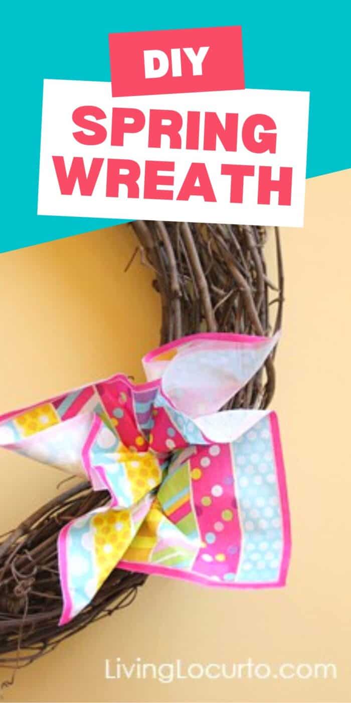 DIY Spring Wreath Home Decor Craft with napkins
