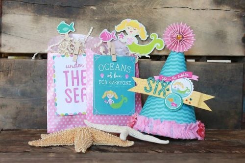 Mermaid Party favors | DIY party hat | Party with Amy Locurto - Scrapbook & Party Designs | Mermaid Party Ideas
