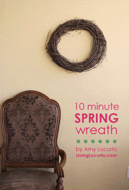 Easy Spring Wreath made with napkins