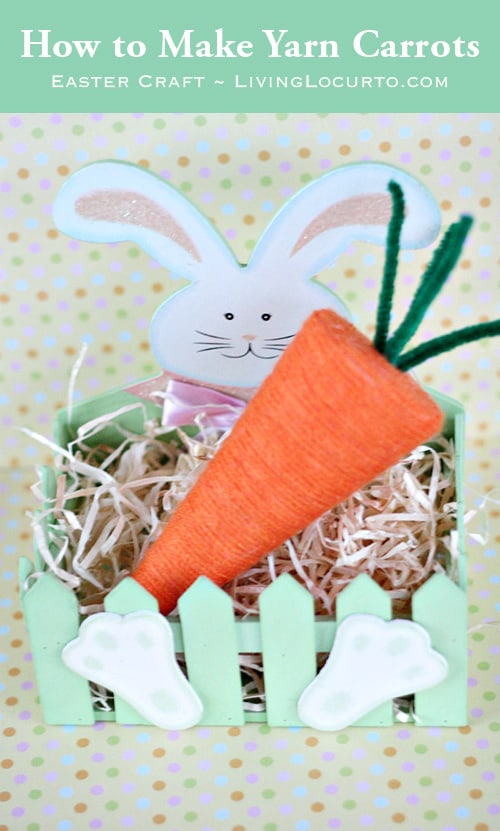 How to Make Yarn Carrots {Easter Craft}