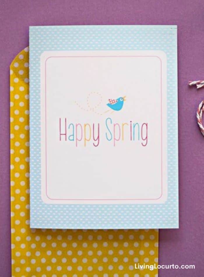 Free Printable Happy Spring Card