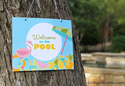 Pool Party Ideas. Cute party printables for a swim party.