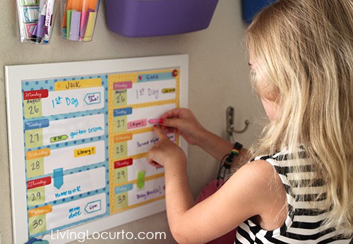 After School Station with Free Printable Weekly Calendars by LivingLocurto.com