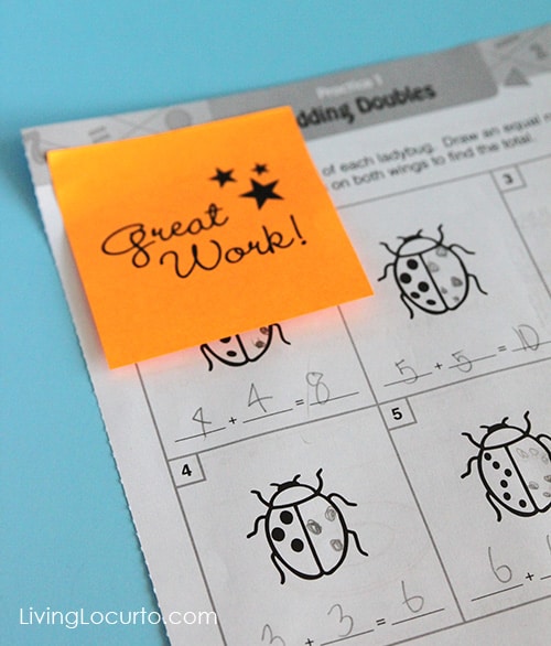 How to Print on Post-It Notes with Cute Free Printables for School Homework. LivingLocurto.com