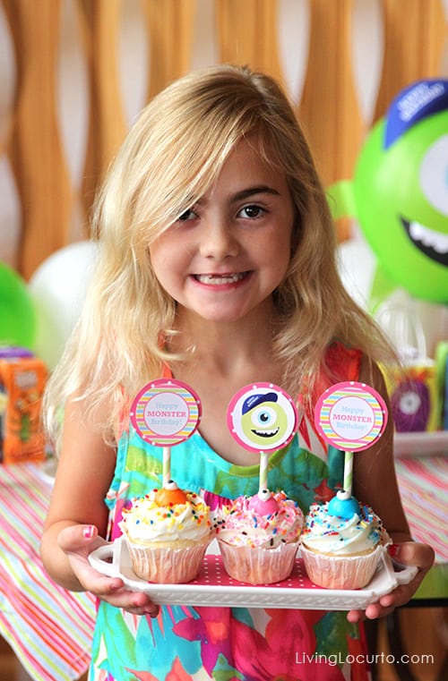 Monsters Inc Birthday Party Cupcake Toppers Free Printables