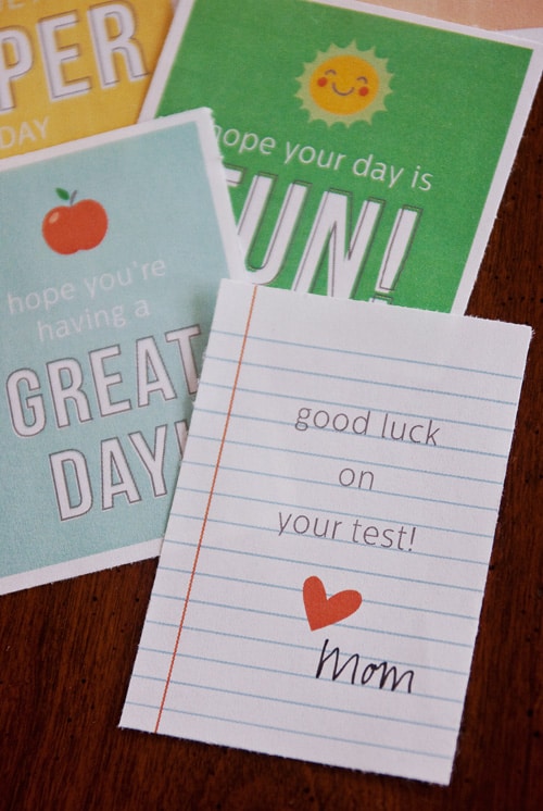 Back to School - Free Printable Lunch Notes by PaperCrave LivingLocurto.com