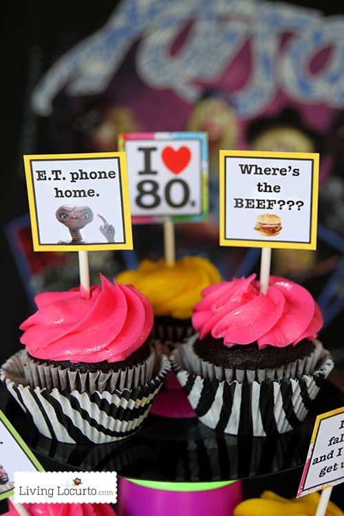 Totally Awesome 80's Neon Birthday Party Ideas and party printables! LivingLocurto.com