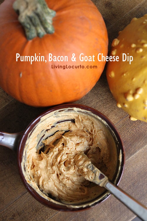 Bacon Goat Cheese Pumpkin Dip - Simple Thanksgiving Appetizer Recipe
