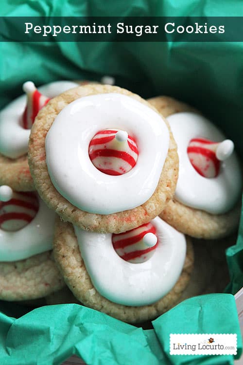 Peppermint Sugar Cookie Recipe - Delicious cookies that look like Santa Hats! LivingLocurto.com