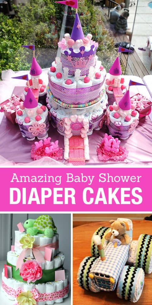 Amazing Baby Shower Diaper Cake Ideas! DIY homemade gift and party craft inspiration.
