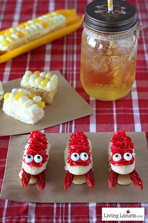 Crawfish and Corn on the Cob Cupcakes! Fun food dessert party idea for a crawfish boil. Youtube video tutorial. LivingLocurto.com