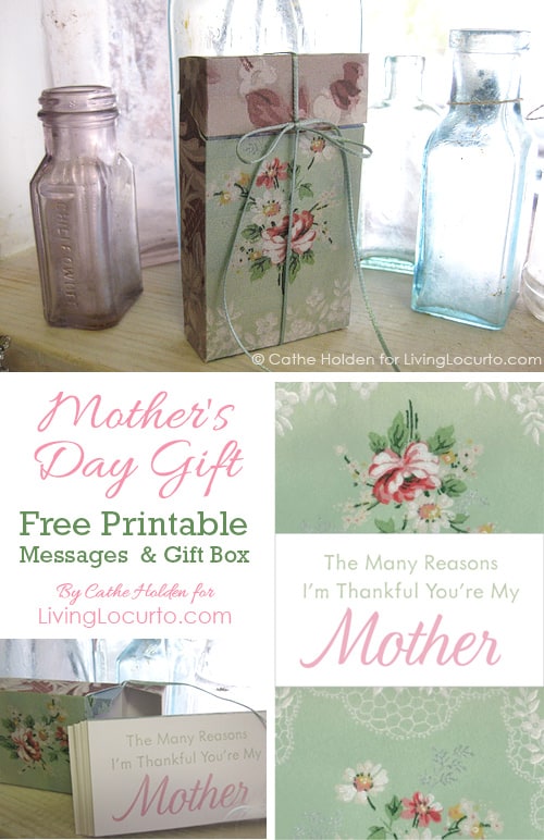 Mother's Day - Message Gift Box Tutorial {Free Printable}