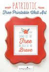 Enjoy this red, white and blue Free Printable Patriotic Wall Art that's perfect party decor for summer holidays!