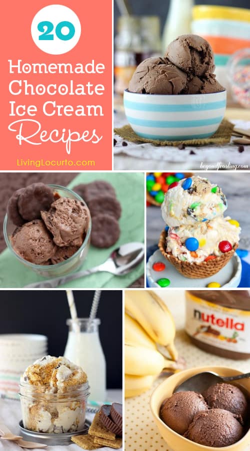 20 Homemade Chocolate Ice Cream and Yogurt Recipes. Chocolate lovers can't go wrong with these amazing Chocolate Ice Cream Recipes! The best churn and no churn homemade ice cream and yogurt recipes!