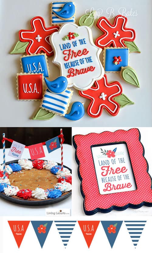 4th of July Patriotic Party Ideas with Printables. LivingLocurto.com