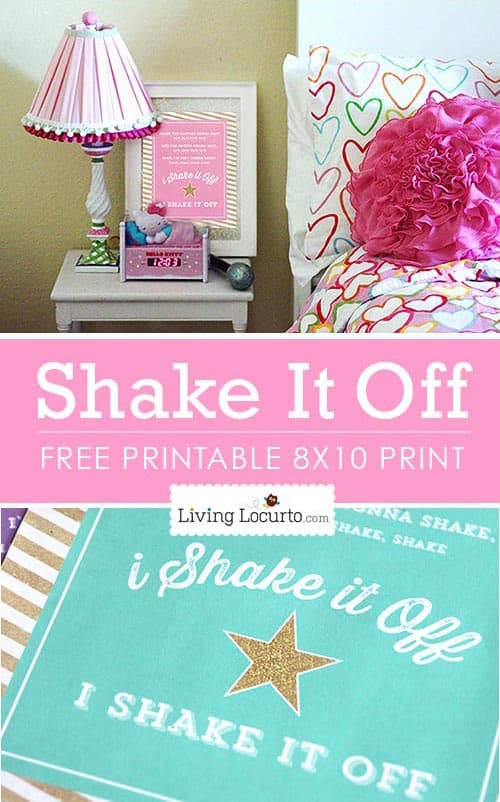 Shake It Off Free Printable Poster - Taylor Swift Fans will love it! LivingLocurto.com