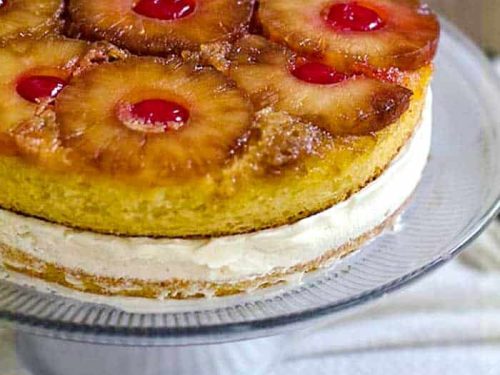 Pineapple Upside Down Ice Cream Cake