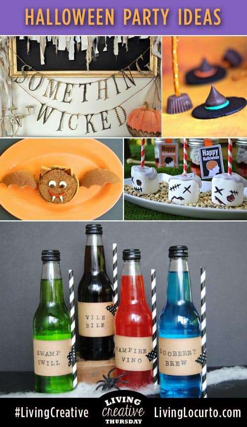 Spooky recipes and free printables for a great Halloween Party! #LivingCreative Thursday Featured Ideas at LivingLocurto.com
