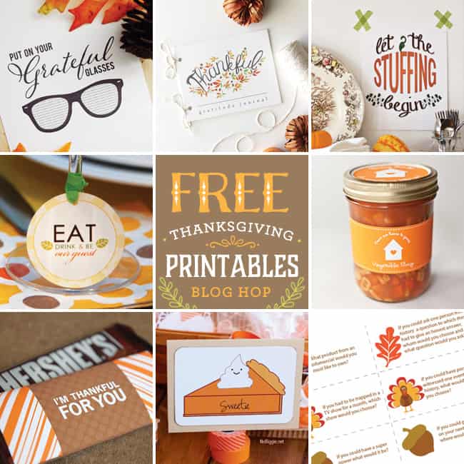 8 Thanksgiving Free Printables | Blog Hop