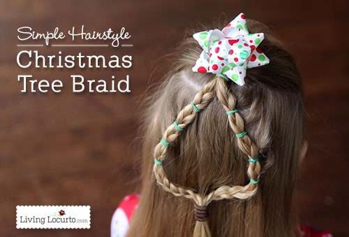Christmas Tree Braid Tutorial. Easy Hairstyle for Girls! LivingLocurto.com