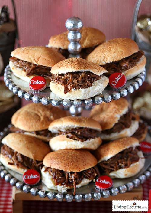 Beef sliders at a party