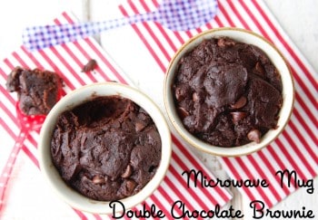 Microwave Mug Double Chocolate Brownie by Weelicious