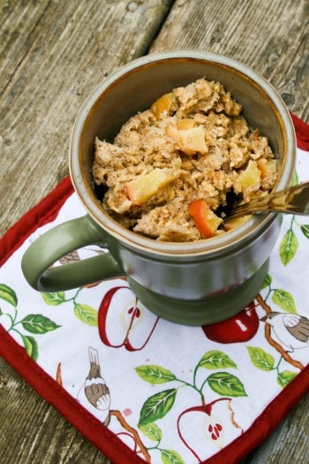 Apple Banana Baked Oatmeal in a Mug by Food and Whine