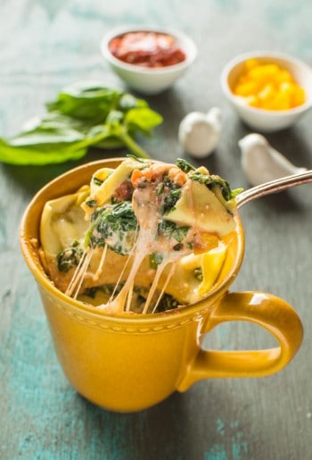 Spinach Ricotta Lasagna in a Mug by Healthy Nibbles and Bits