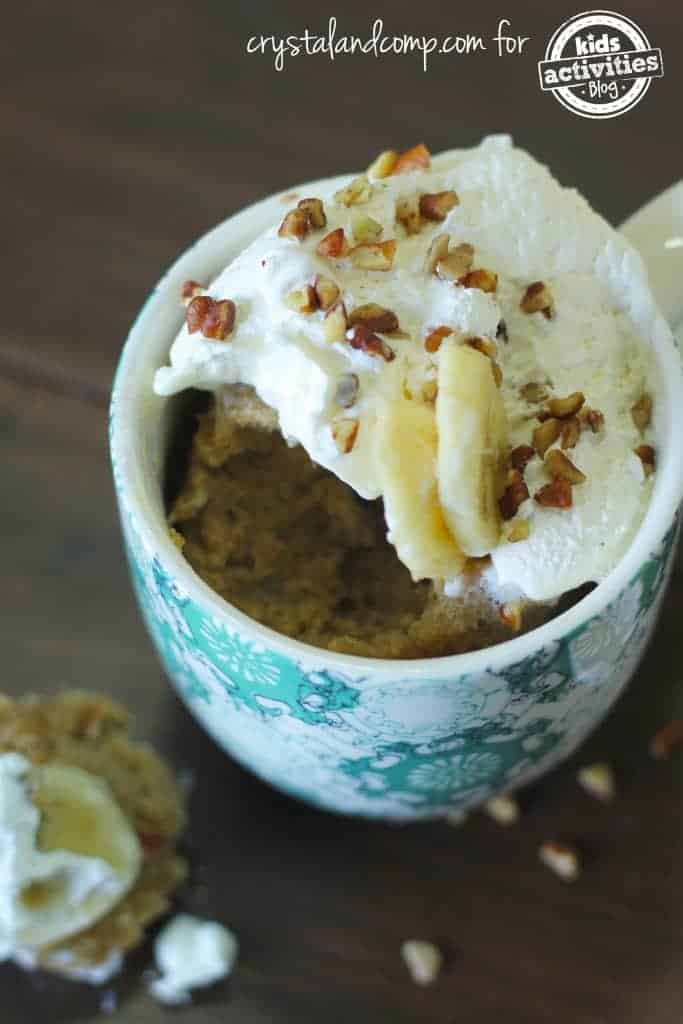 Easiest Ever Banana Nut Mug Cake at Kid's Activities Blog