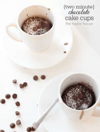 Two Minute Chocolate Cake Cups by The Taylor House