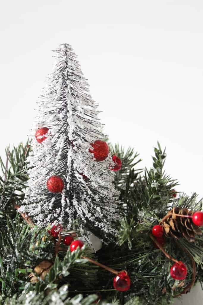 Mini Christmas Tree Centerpiece DIY craft. Simple Holiday table decor you can make in minutes! Mini Christmas Tree Centerpiece DIY craft. Simple Holiday table decor you can make in minutes!