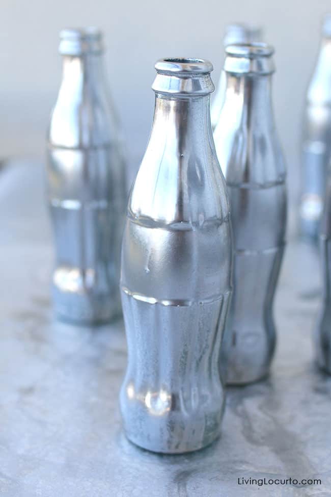 How to Make a Mercury Glass Coke Bottle Centerpiece