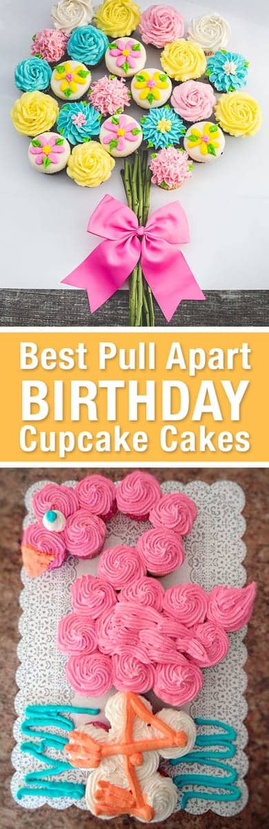 Best Birthday Pull Apart Cupcake Cakes. Simple creative cake inspiration for a birthday party celebration. LivingLocurto.com Best Birthday Pull Apart Cupcake Cakes. Simple creative cake inspiration for a birthday party celebration. LivingLocurto.com