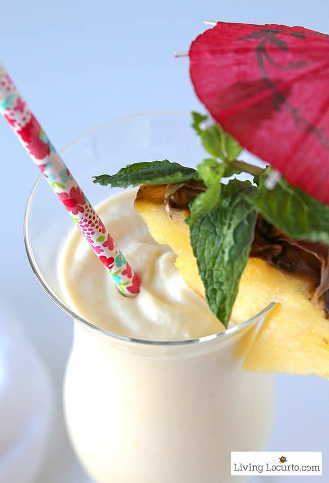 Frozen Pineapple Whip with Rum Recipe. Easy copycat recipe for a Disney Animal Kingdom Pineapple Dole Whip! 