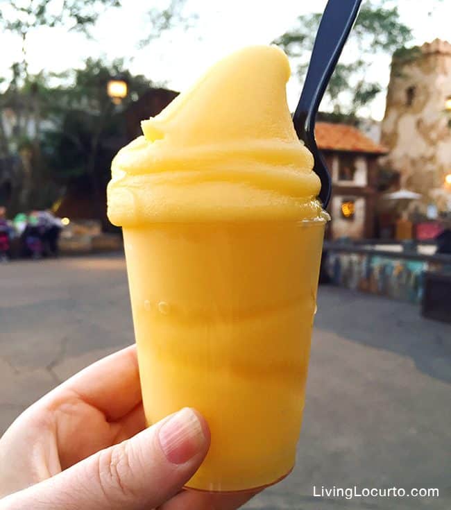 Frozen Pineapple Whip with Rum Recipe. A delicious and simple copycat recipe for a Disney Animal Kingdom Pineapple Dole Whip! LivingLocurto.com
