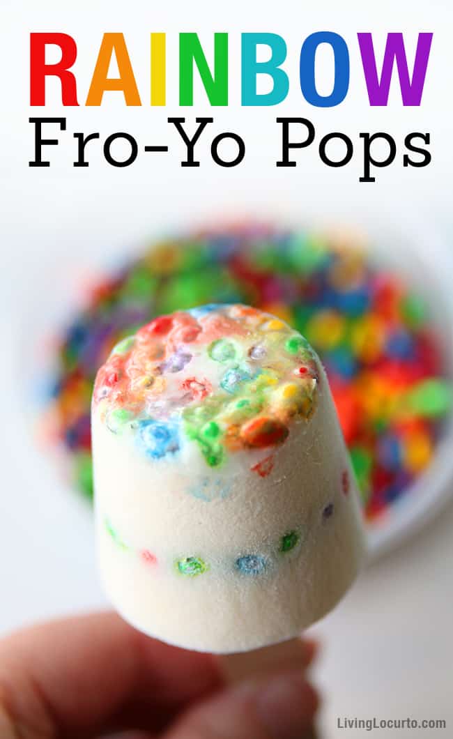 Rainbow Fro-Yo Pops