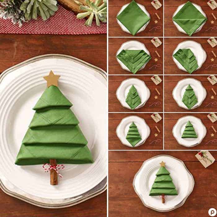 Christmas Tree Napkins - The Best Christmas Table Setting Decorations | Holiday Home Decor