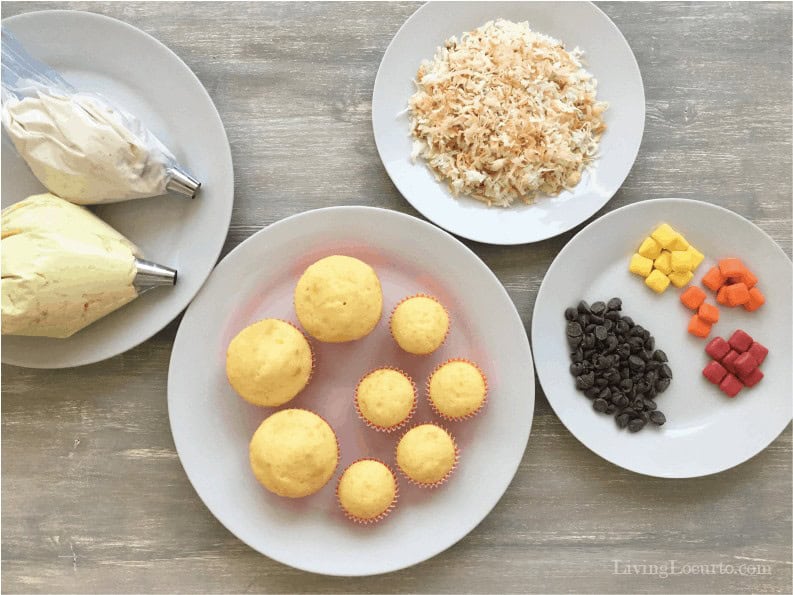 Cute Chicken Cupcakes 3 Make these cute chicken cupcakes in just a few easy steps.