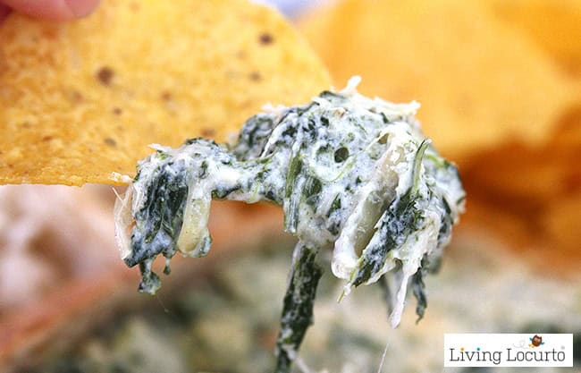 Instant Pot Spinach Artichoke Dip 7 Spinach Artichoke Dip on a chip