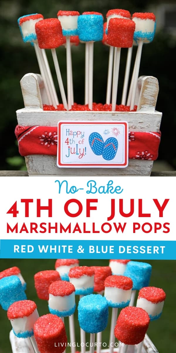 4th of July Dessert Marshmallow Pops Recipe