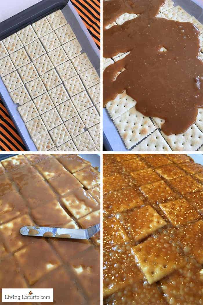 How to make saltine toffee. Easy Halloween Crack recipe with chocolate, candy eyes and Halloween candy. How to make saltine toffee. Easy Halloween Crack recipe with chocolate, candy eyes and Halloween candy.