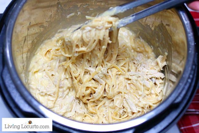 Easy Instant Pot Chicken Tetrazzini recipe. Creamy chicken and mushroom pasta dish.