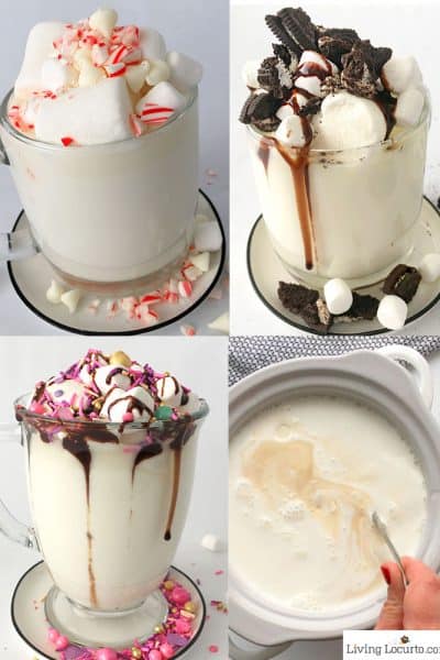 Crockpot White Hot Chocolate 3 Ways