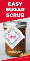 brown sugar body scrub in a jar