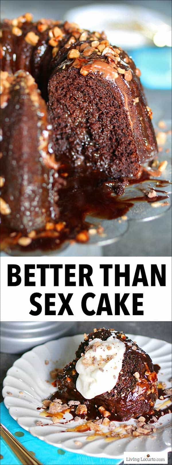 Better Than Sex Cake Recipe. Easy Chocolate Bundt cake filled with caramel and toffee makes a sinful dessert. 