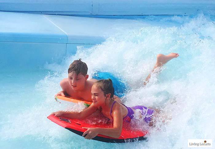 Boogie boarding surf simulator for kids at Beaches Resorts in Turks & Caicos to plan your next family trip! All-Inclusive Caribbean vacation travel review by Amy Locurto Food and Travel Blogger. 