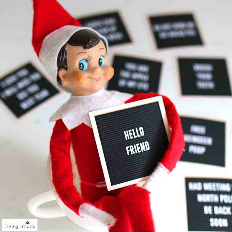  Elf on the Shelf Arrival Ideas - Printable Elf Letter Board Signs by LivingLocurto.com