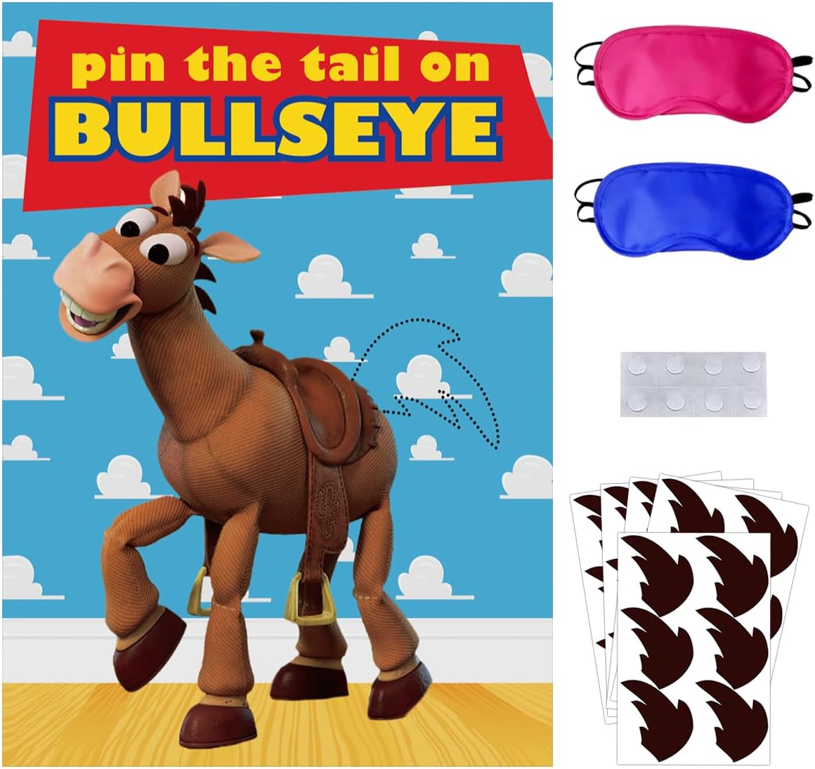 Toy Story Party Game pin the tail on bullseye